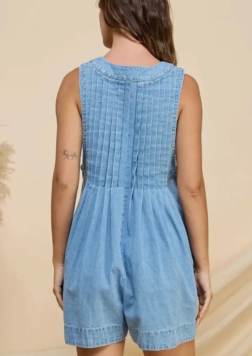 Denim Romper