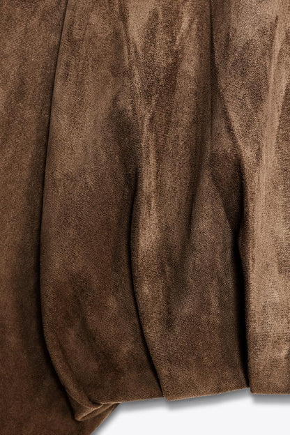 BROWN SUEDE BOMBER JACKET