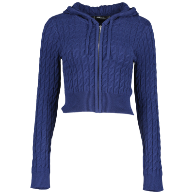 Plait Pattern Co-ord Set in Navy Blue