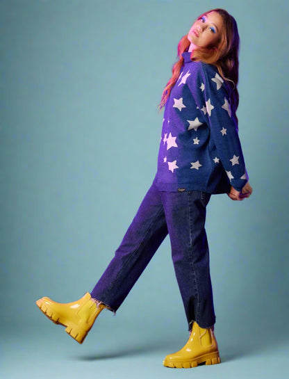 Coraline Star Oversized Turtleneck Sweater