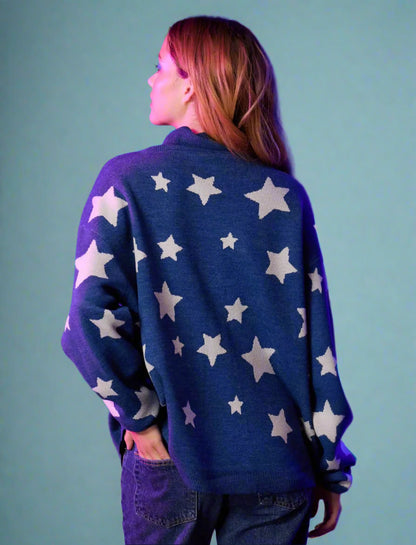Coraline Star Oversized Turtleneck Sweater