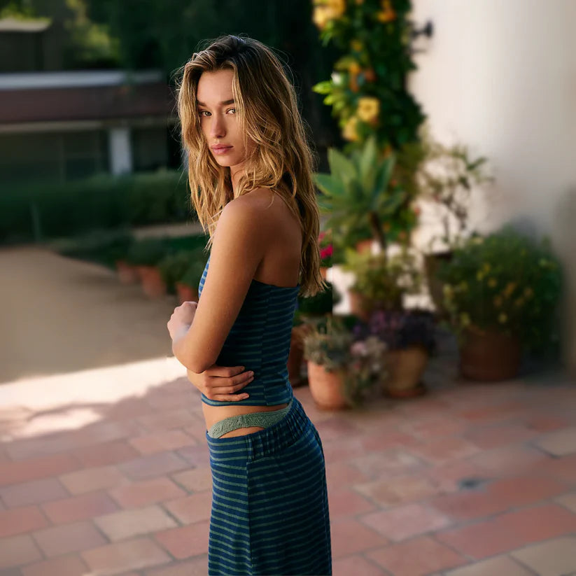 Stripe Sleeveless Tube Top & Pant Co-ord