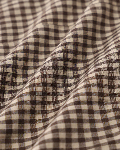 Brown Plaid Gingham Vest