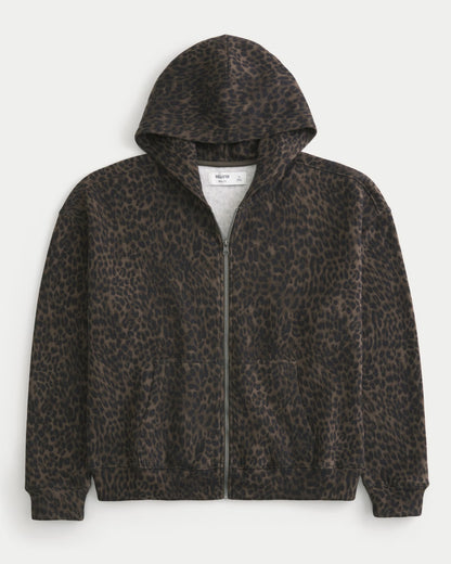 Unisex Boxy Leopard Hoodie & Pant Set