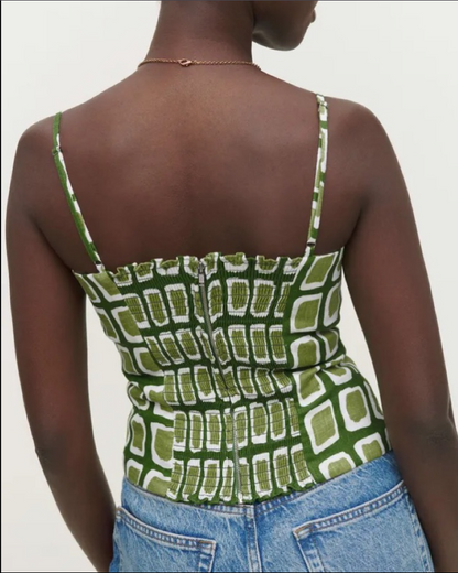 Geo Green Top