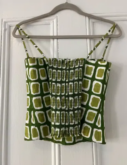 Geo Green Top
