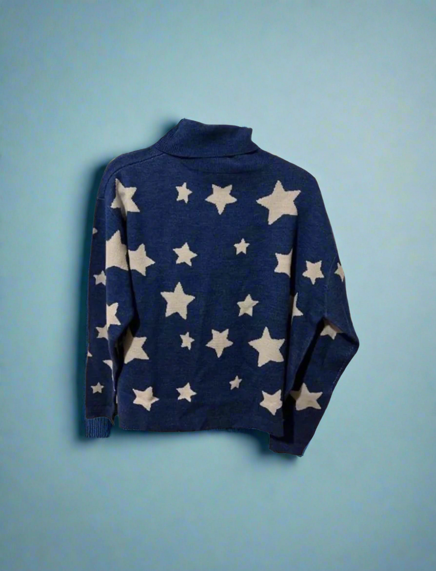 Coraline Star Oversized Turtleneck Sweater