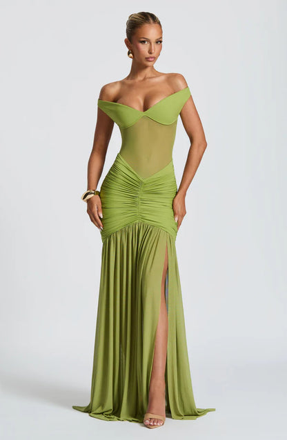 Off-Shoulder Hollowed Out Dress