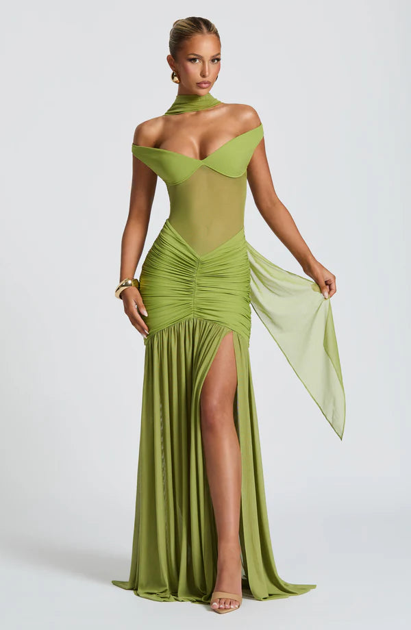 Off-Shoulder Hollowed Out Dress