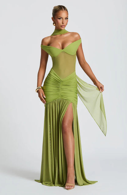 Off-Shoulder Hollowed Out Dress
