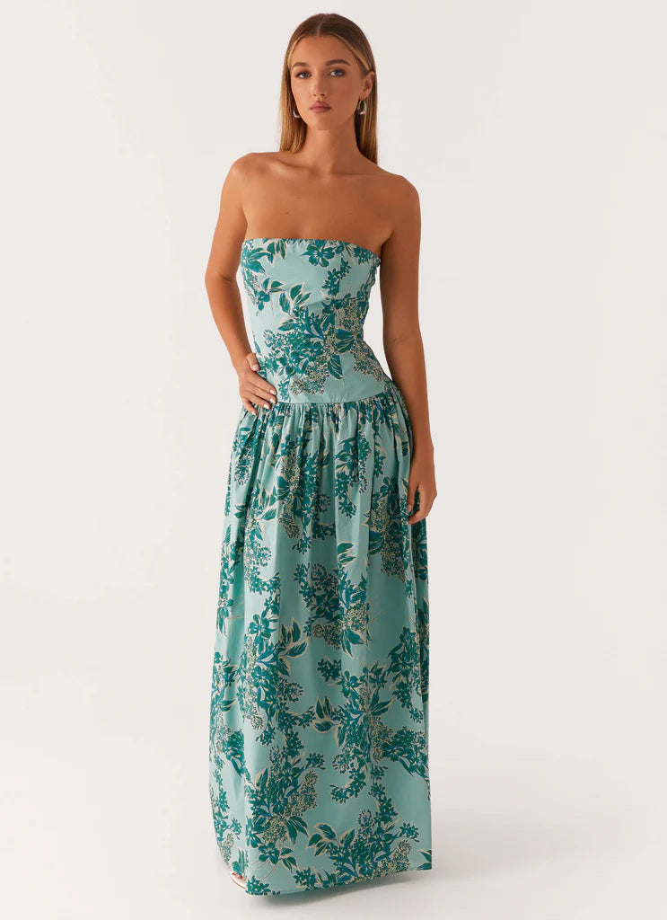 Sage Blossom Maxi Dress