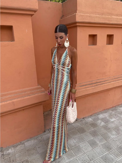Backless Halter-neck Dress