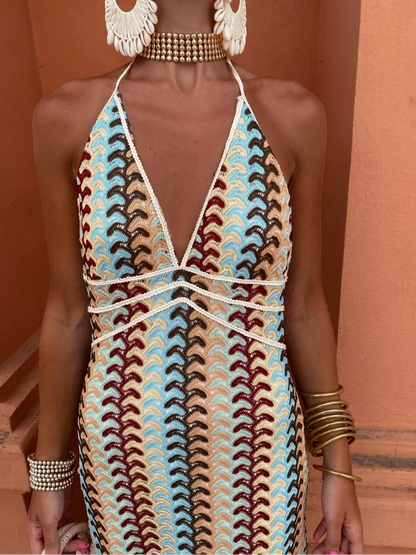 Backless Halter-neck Dress