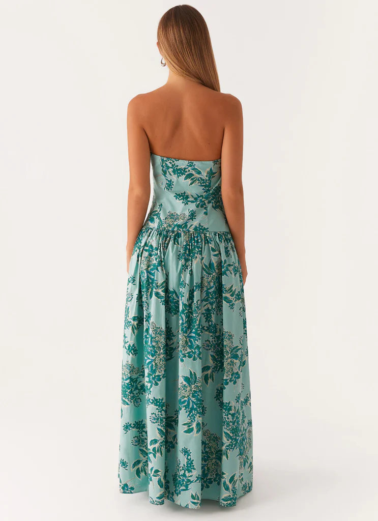 Sage Blossom Maxi Dress