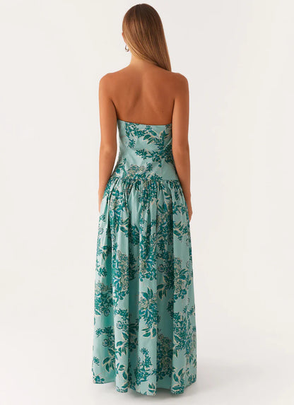 Sage Blossom Maxi Dress