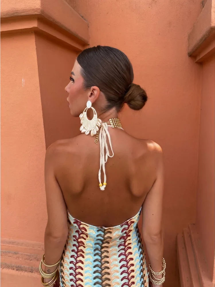 Backless Halter-neck Dress