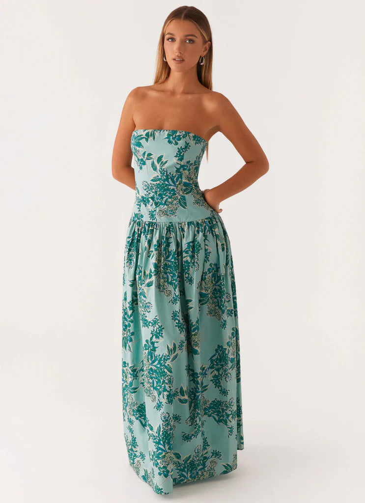 Sage Blossom Maxi Dress