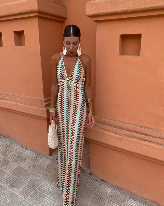 Backless Halter-neck Dress