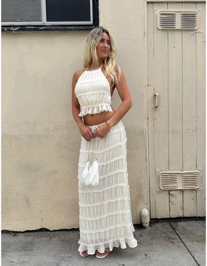 Seaside Serenity Maxi Skirt Set