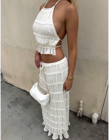 Seaside Serenity Maxi Skirt Set