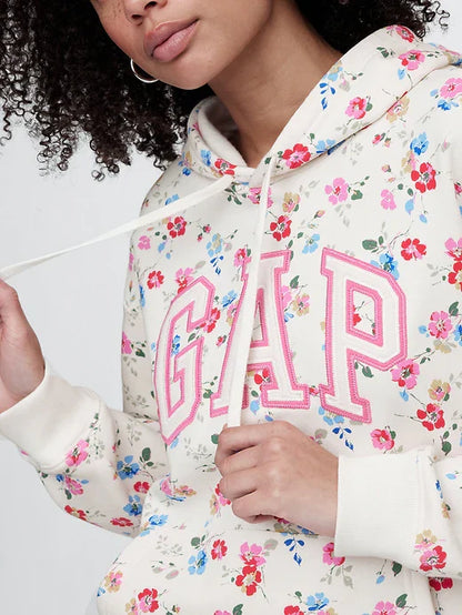Pink Floral Hoodie