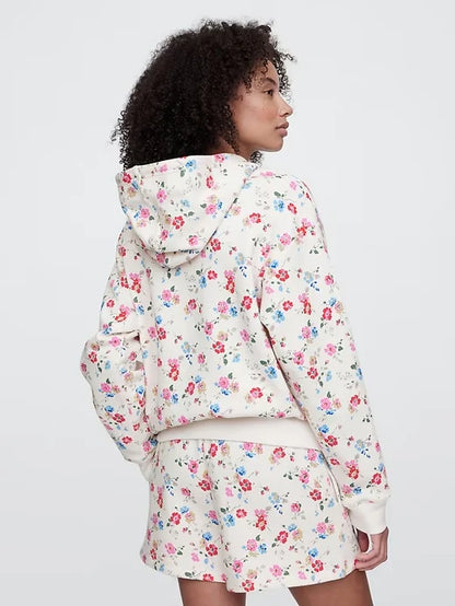 Pink Floral Hoodie