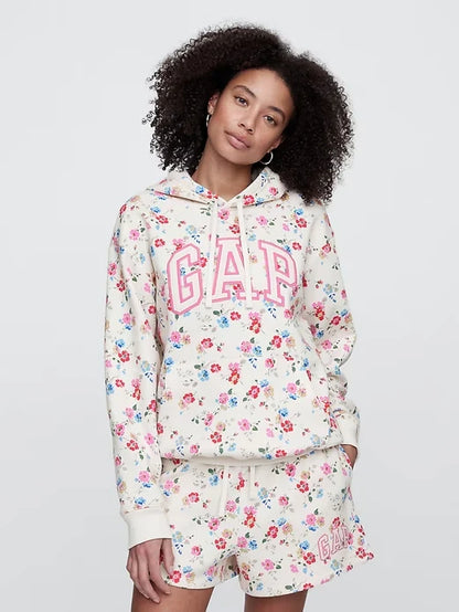 Pink Floral Hoodie