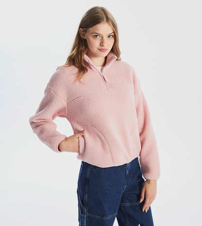 Viral Pink Fleece Sweatshirt