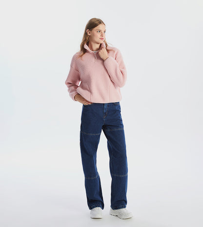 Viral Pink Fleece Sweatshirt
