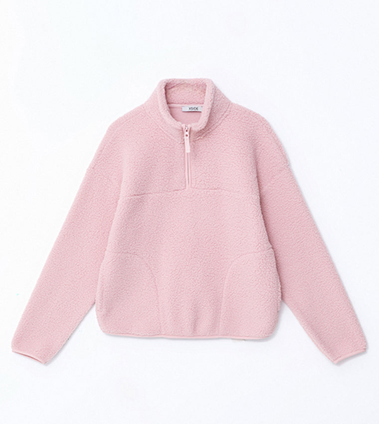 Viral Pink Fleece Sweatshirt