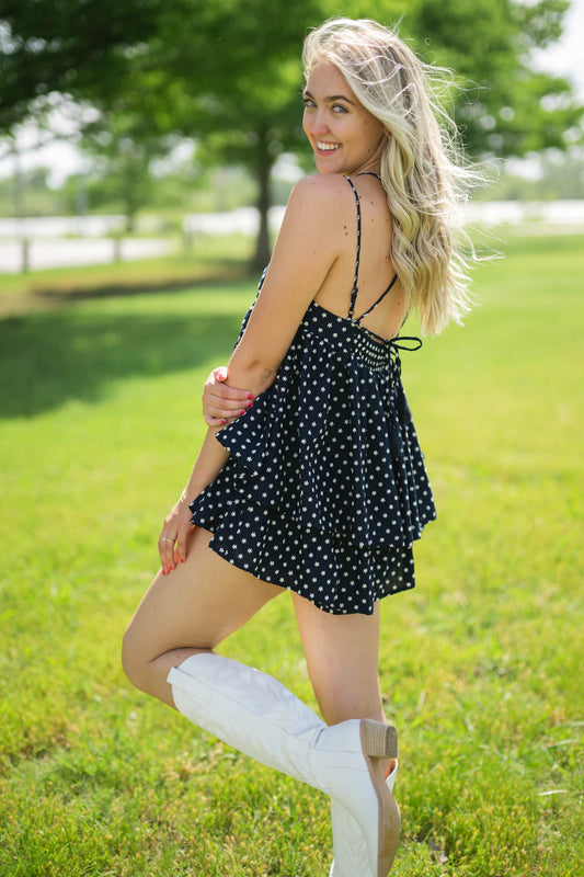 Mini Floral Print Romper