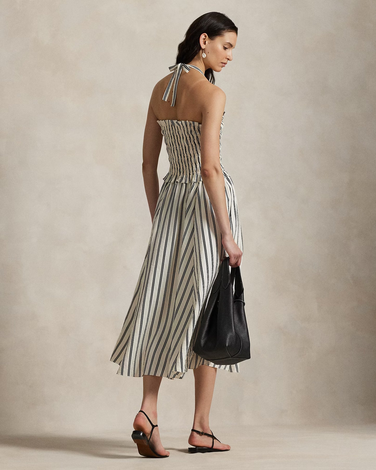 Striped Silk-Blend Dress | Taylor’s engagement dress dupe