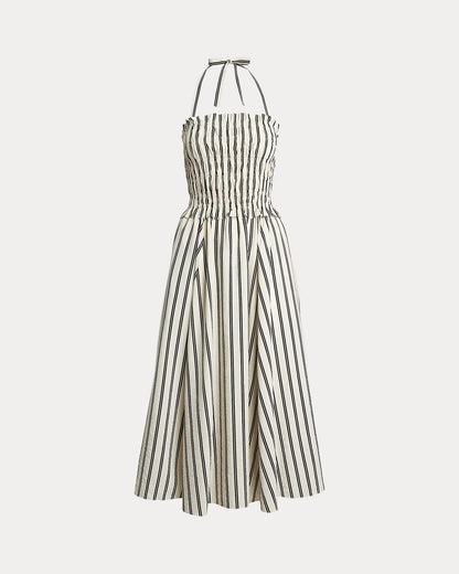 Striped Silk-Blend Dress | Taylor’s engagement dress dupe